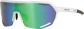 Trivio - Fietsbril Hyperion Wit Revo Groen met Extra Transparante Lens