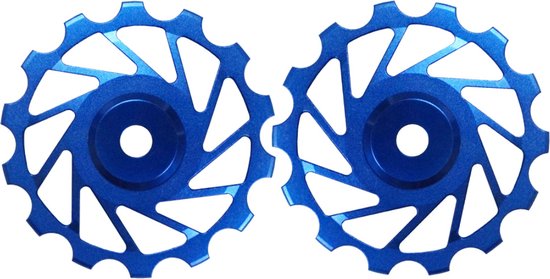 Foto: Novaride keramische derailleur wieltjes mtb 14t blauw