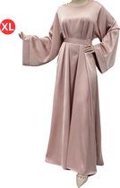 Livano Vêtements Islamiques - Abaya - Vêtements de Prière Femmes - Alhamdulillah - Jilbab - Khimar - Femme - Rose - Taille XL
