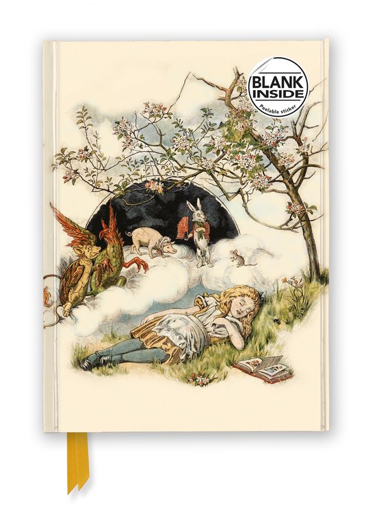 Flame Tree Blank Notebooks- British Library: Alice Asleep, from Alice's Adventures in Wonderland (Foiled Blank Journal)