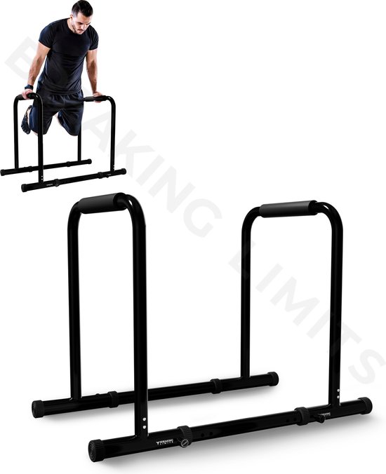 Foto: Breaking limits dip bars dip station parallettes fitness calisthenics verstelbaar 80 100cm hoog