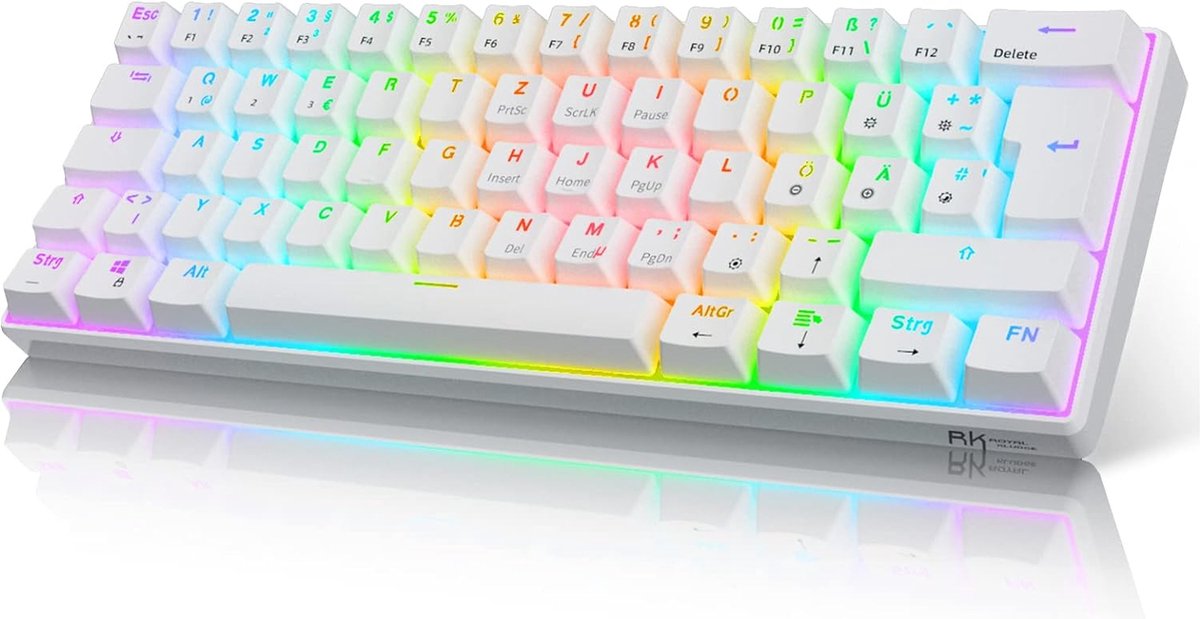 Clavier mécanique 60% compact Rk Rk61 RGB rgb, petit clavier de