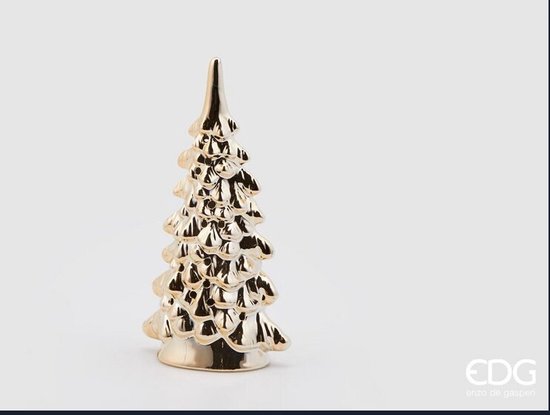 EDG - Sapin de Noël Enzo De Gasperi doré en porcelaine H18x10x5