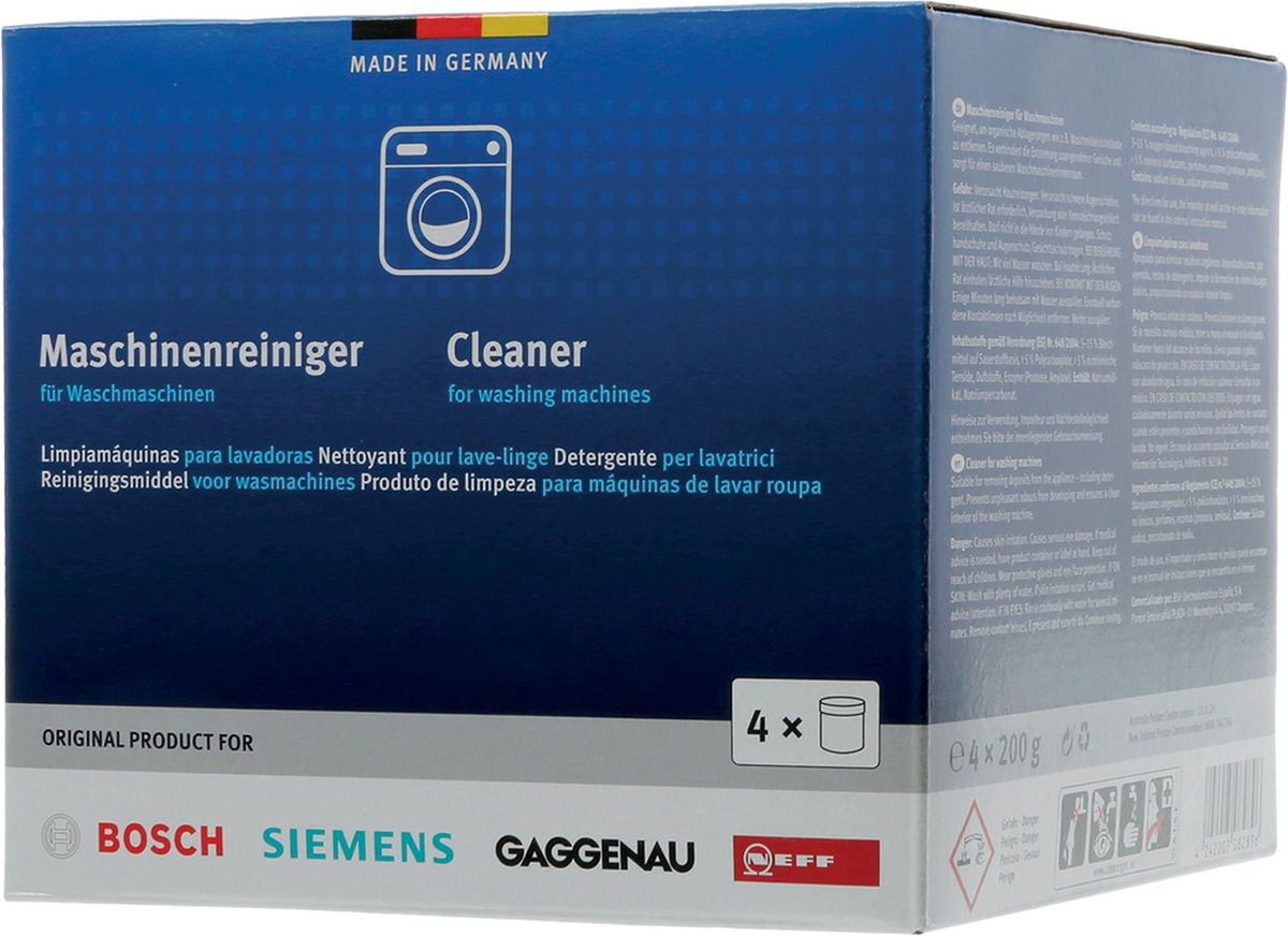 Bosch / Siemens Wasmachine reiniger - 4 stuks 200 gram — afbeelding 4