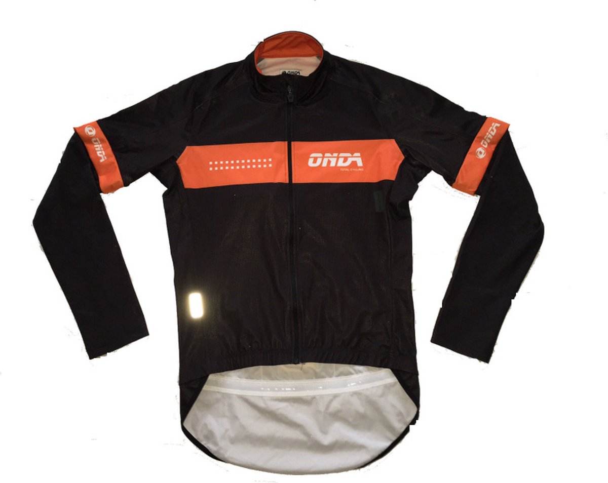 ONDA Fietsjack waterdicht Zwart Oranje - Pro Minho - XS