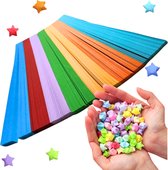 Papierstroken Regenboog in 7 kleuren - 1350 stuks - 1CM x 24CM - Vlechtstroken - Origami Papier voor sterren - Lucky Stars vouwen
