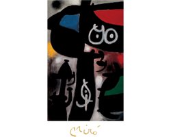 Joan Miro - Vrouw met vogel - Kunstposter - 40x50 cm