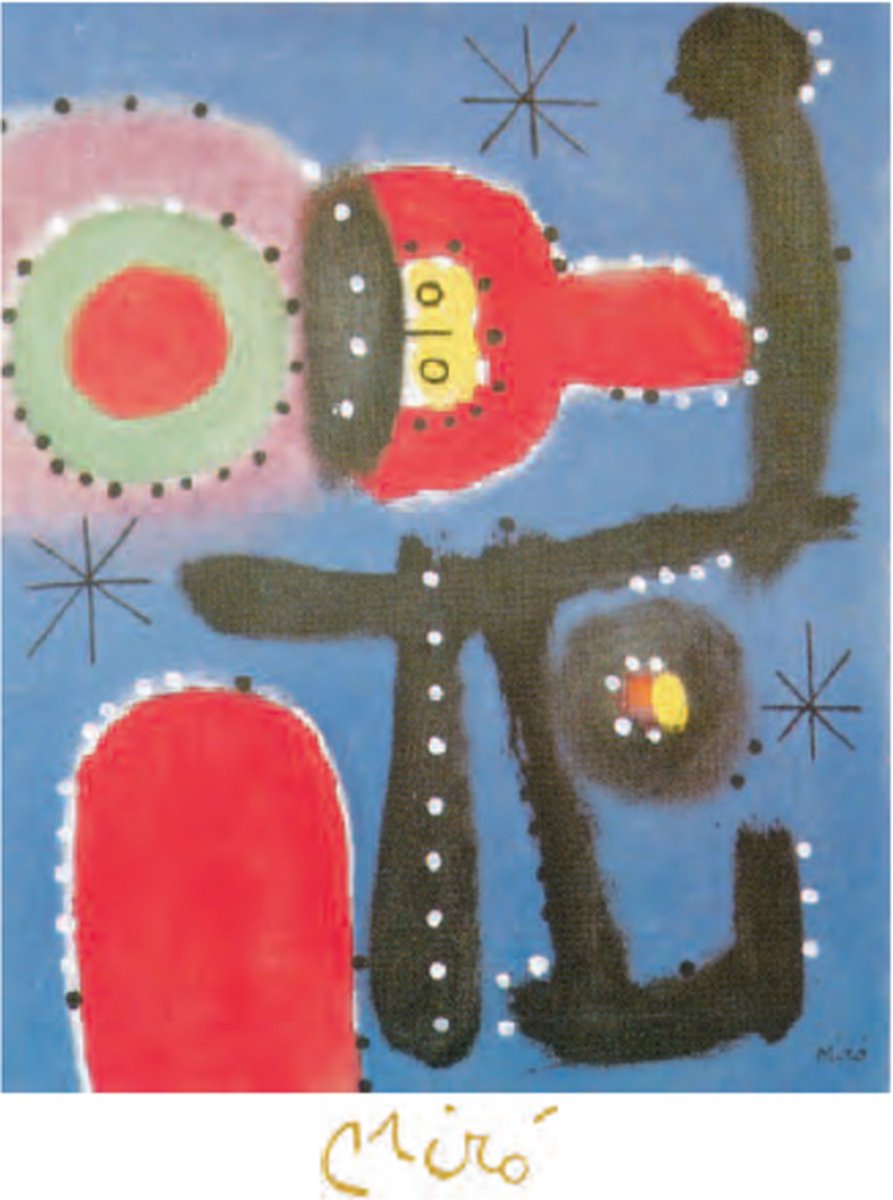 Catch Projecten Joan Miro - Peinture - Kunstposter - 40x50 cm Multicolor