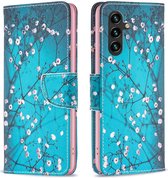 Samsung Galaxy A05s Hoesje Portemonnee Book Case Bloemen Print
