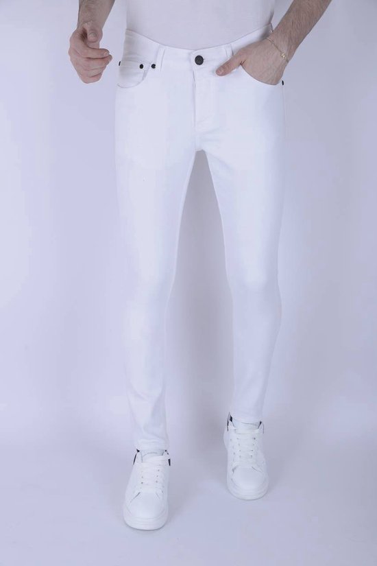 Nette Witte Heren Jeans Slim Fit Stretch -1089 - Wit
