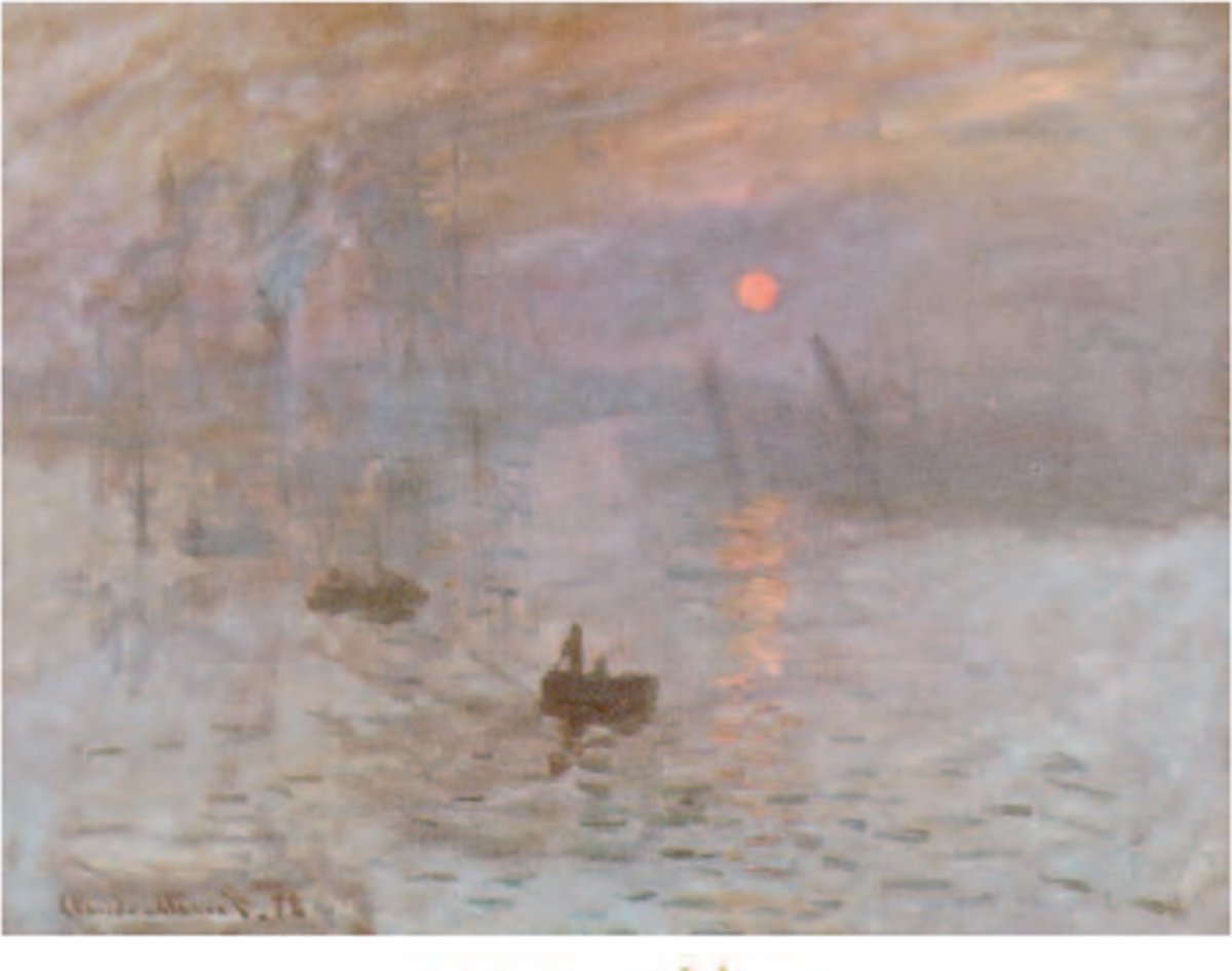 Catch Projecten Claude Monet - Opgaande zon - Kunstposter - 50x70 cm Multicolor