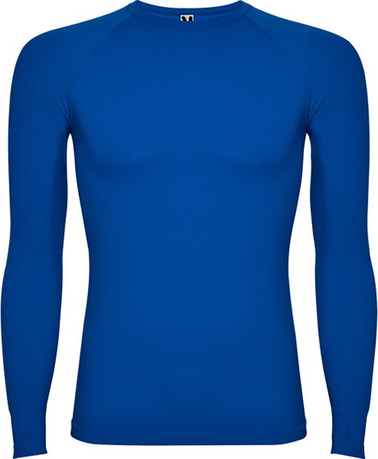 2 Pack Kobalt Blauw thermisch sportshirt met raglanmouwen naadloos model Prime maat XS-S