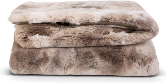 Lunetta Home - Plaid - Fake Fur ( Bont ) - Florence - Grijs - 150x200 cm - Deken - Zware kwaliteit