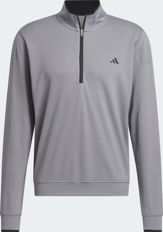 adidas Performance Lichtgewicht Top met Halflange Rits - Heren - Grijs- M van adidas — afbeelding 2