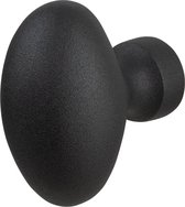Deurknop - Zwart - RVS - GPF bouwbeslag - GPF9951.61 ei-knop zwart vast inclusief knopvastzetter