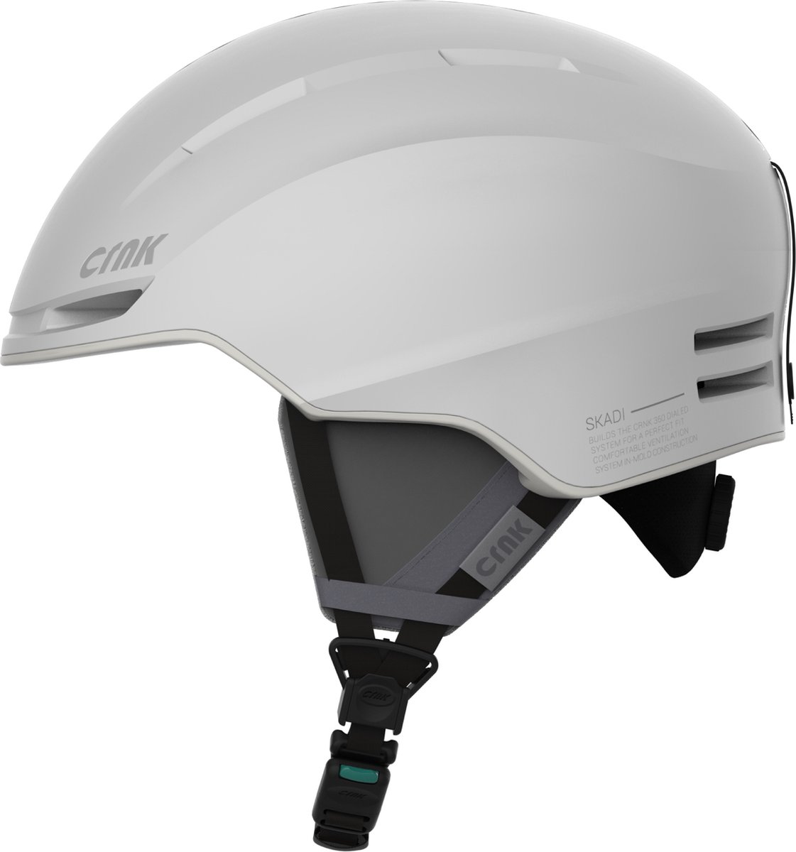 CRNK Skihelm – SKADI - Dames Heren Unisex – Magnetische sluiting – Wit - Maat M