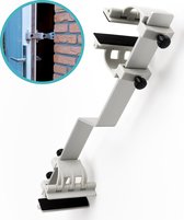 Kierr® Flex 100 Raamuitzetter - Windhaak - Deurvastzetter - Raamvastzetter – Windhaak - Raamopenhouder - Kunststof - Zonder Boren en Schroeven