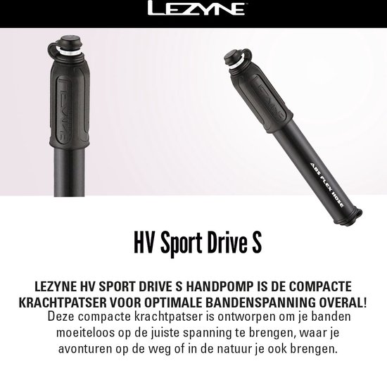 Lezyne HV Drive Medium Pompe à Air - silver/black