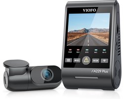 VIOFO A229 Plus 2CH - Dashcam - 2K Quad HD Voor- & Achtercamera - Sony STARVIS 2 IMX675 Sensoren - HDR Nachtzicht - GPS - 5GHz WiFi - Parkeerstand - Spraakbediening - Dual Dashcam Auto - Loop Recording - G-Sensor