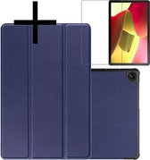 Hoesje Geschikt voor Lenovo Tab M10 (3rd gen) Hoesje Case Hard Cover Hoes Book Case Met Screenprotector - Donkerblauw