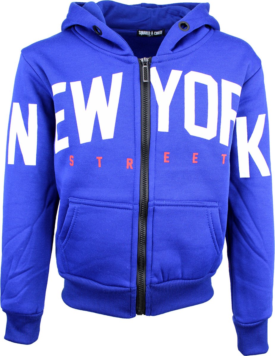 S&C Vestje New York blauw Kids & Kind Jongens Blauw - Maat: 98/104