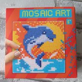 Mozaiek knutsel setje, dolfijn, Mosaic art, DIY, pixel art