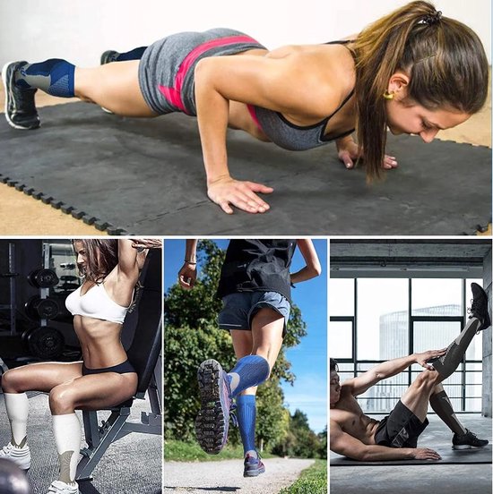 Chaussettes de compression Premium - Chaussettes de compression pour Voyages et sports - Taille 39-42 - Zwart