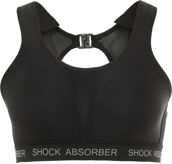 Shock Absorber Ultimate Run Bra Padded Sportbeha Dames - Zwart Silver