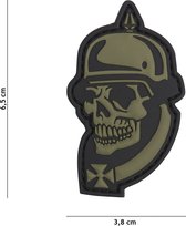 101 Inc Embleem 3D Pvc Ww I Skull Groen  20044