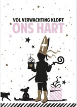 liste de souhaits Sinterklaas Girl modèle de carte postale sur papier solide
