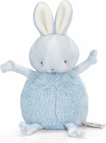 Bunnies By The Bay Roly-Poly Konijn - Knuffeldier - Knuffel voor kinderen - Geborduurde details - 13 cm - Blauw