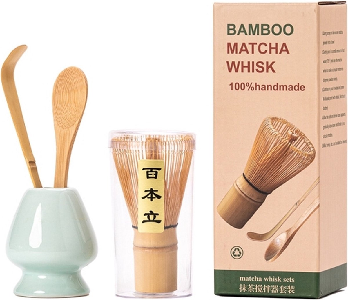 4 Delig Unikke Matcha thee set,Complete set als voor cadeau - Merkloos