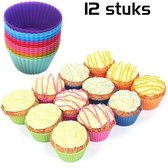 DW4Trading Moules à Cupcakes en Silicone Autour de - Lot de 12 Pièces - Ø7 cm