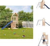 vidaXL Houten Speelset - Multi-activiteitencentra - 118 cm hoog - Massief grenenhout - Stevig en stabiel - Doordacht ontwerp - Eindeloos plezier - Geschikt voor kinderen van 3-8 jaar oud - Speeltoestellencombinatie