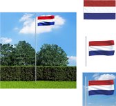 vidaXL Nederlandse Vlag - Polyester - 90 x 150 cm - Meerkleurig - Vlag