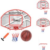 vidaXL Basketbalset - Stevige basketbalset - HDPE - 66x44.5cm - Geschikt voor binnen en buiten - Buitenspeelpakket