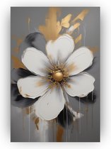 Abstracte bloem met goud poster - Abstract posters - Posters Abstract - Vintage poster - Woonkamer posters - Muurkunst - 40 x 60 cm