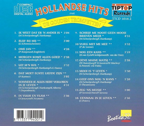 Hollandse Hits - Gouden Trompetten (Gebroeders Brouwer / Willy Schobben / Marty)