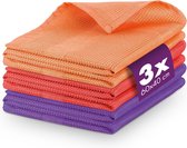 3 x poetsdoeken voor je huishouden, pluisvrije raampoetsdoeken voor streepvrije ruiten, absorberende microvezeldoeken voor keuken en badkamer, microvezeldoeken, microvezel Putzuch