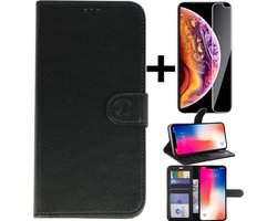 Hoesje Geschikt voor Apple iPhone 5C/5/5S/5SE (Let op: dit is niet geschikt voor SE 2020 en SE 2022) + gratis screenprotector kleur zwart
