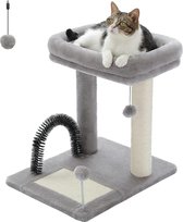 Luxe Krabton met Verwijderbaar Kussen en Massagefunctie voor Katten - Duurzaam Ontwerp - Compact Formaat - Inclusief Massage Kussen - Ideale Plek voor Klauwverzorging en Ontspanning - Gemakkelijk te Reinigen - Natuurlijke Klauwstimulatie
