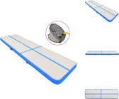 vidaXL Opblaasbare sportmat - 600 x 100 x 15 cm - Schokabsorberend - anti-slip en waterdicht - Yogamat