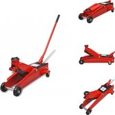 vidaXL Hydraulische Vloerkrik 3 Ton - 140-432 mm - Rood - Gietstaal - Fietsgereedschap