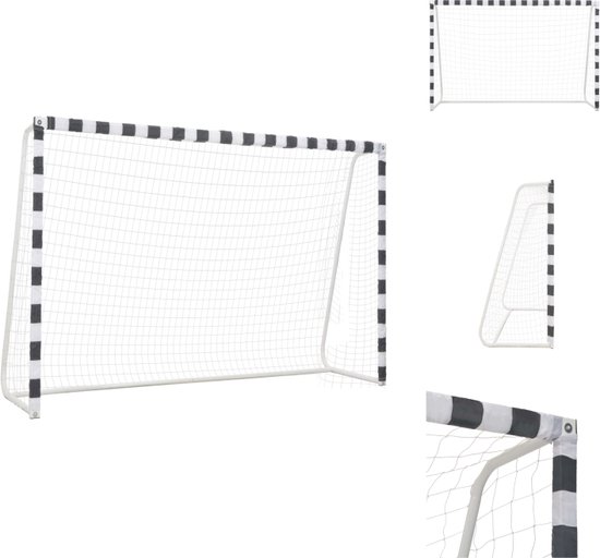 vidaXL Voetbalgoal 300x90x200 cm - Stevige palen - Compact net - Voetbaldoel