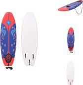 vidaXL Surfplank Beginner - 170 x 46.8 cm - Blauw/Rood - Surfplank