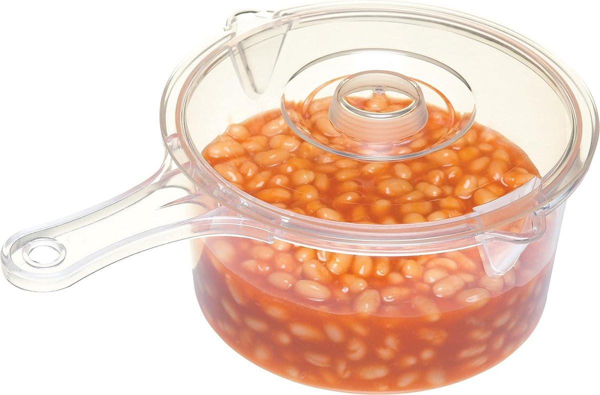 Steelpan met deksel, magnetronservies, 900 ml, vlekwerend