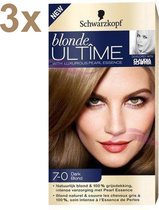 Schwarzkopf - Ultiem Blond - Haarverf - 7.0 Donkerblond - 3 Stuks - Voordeelverpakking