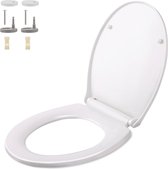 Universele toiletzitting, gewatteerde sluiting, toilettablet met snelsluiting, in wit antibacterieel plastic, U-vorm (45,2 x 39,29 x 6,2 cm)