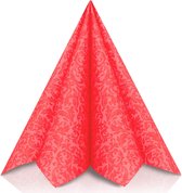 serviettes ROUGE | Aspect textile [paquet de 50] | Serviettes rouges de haute qualité, décorations de table pour mariage, anniversaire, fête | 40x40cm | QUALITÉ AÉRIENNE