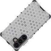 Mobigear Coque de téléphone en Honeycomb pour Samsung Galaxy S24 - Antichoc - Rouge